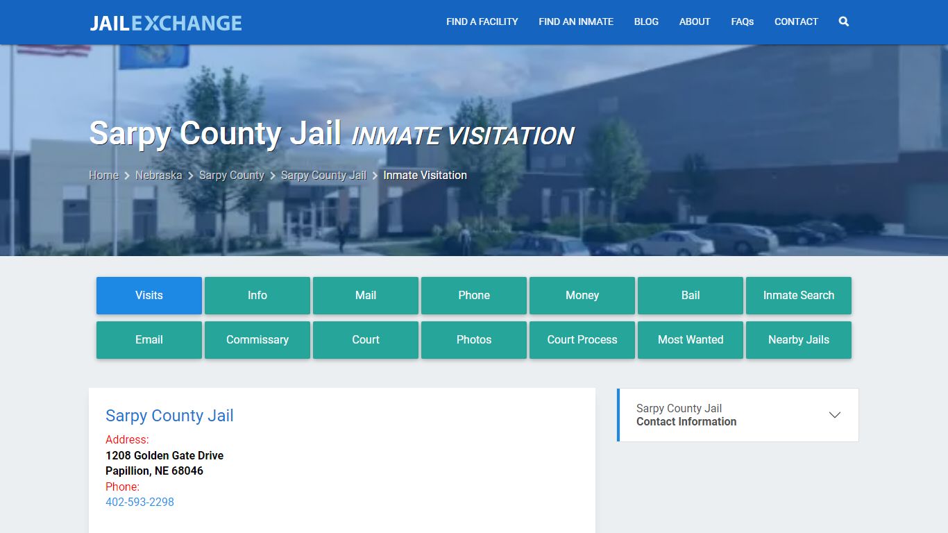 Inmate Visitation - Sarpy County Jail, NE - Jail Exchange